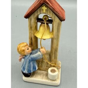 Vintage Goebel W Germany Angel Bell Tower Candle Holder Christmas Figurine